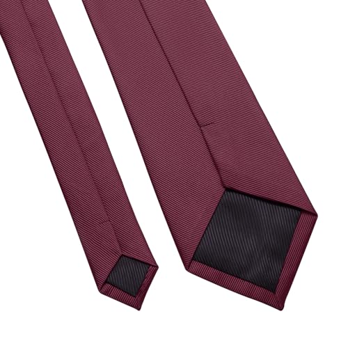 Image of DecTwig Men's Ties Solid Color Formal Neckties 3.15 inch (8CM) Black Ties For Men