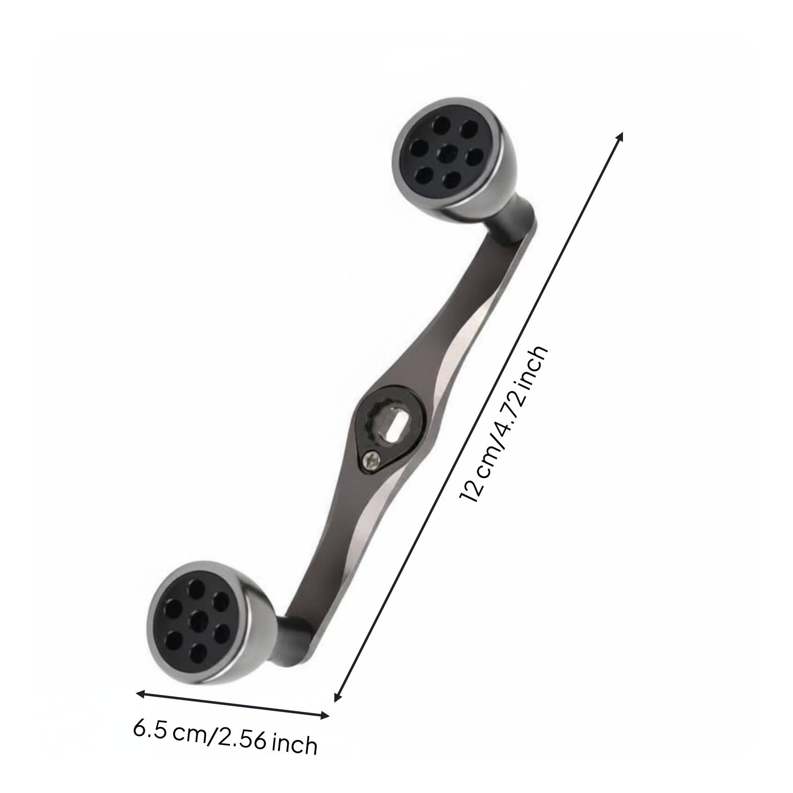 Gralara 1 Pezzo Manovella Mulinello Pesca Manico Crank Pomello Metallo Impugnatura Sostituzione in Lega di Alluminio Lavorata CNC per Presa Confortevole con, color to 1, color to 1, 120mm