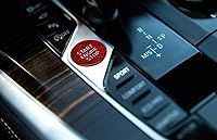 Vista 4 de iJDMTOY Cubierta de botón de inicio/parada del motor sin llave de fibra de carbono rojo brillante compatible con BMW G20 Serie 3, G22/G26 Serie 4