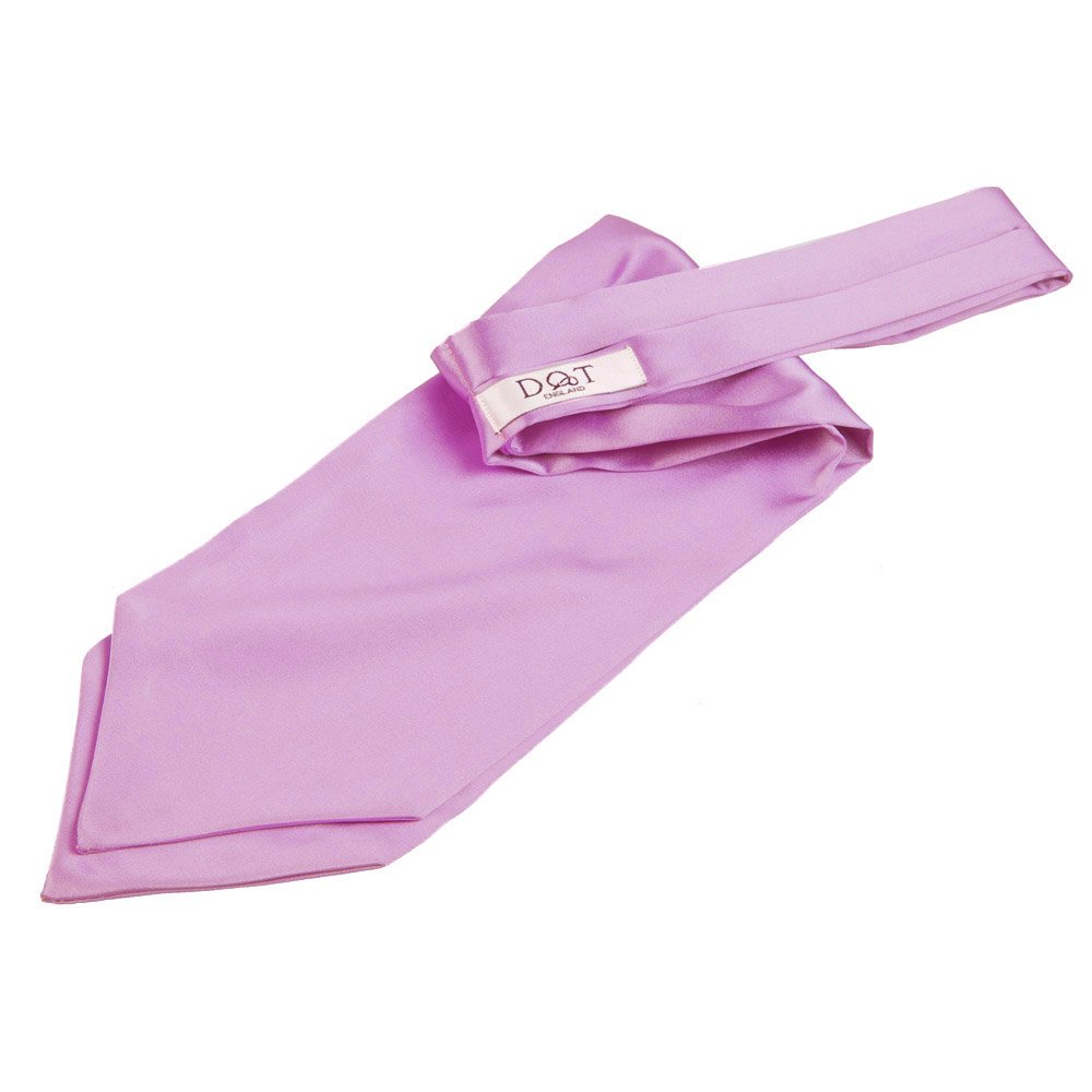 Dqt Men's Lilac Plain Satin Self-Tie Ascot Cravat – Wedding Groom Formal Suit