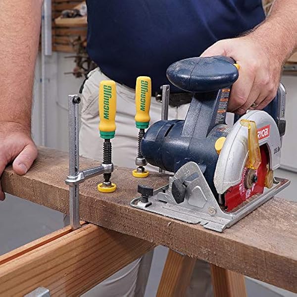 MICROJIG GRR-Ripper DVC-538K2 - Abrazaderas de cola de milano, color amarillo/verde