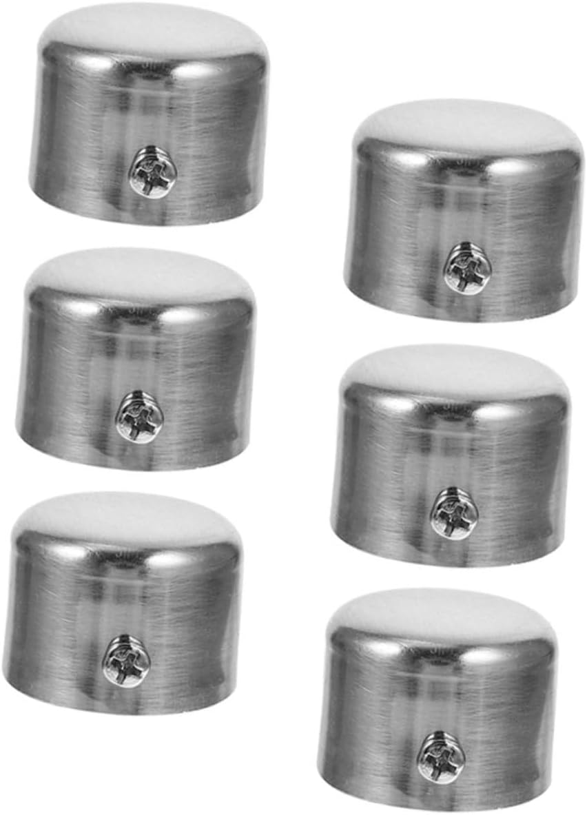 6pcs Curtain Rod End Caps Finials Stylish Curtain Pole Finials for Roman Rods Easy Install Decorative for Home