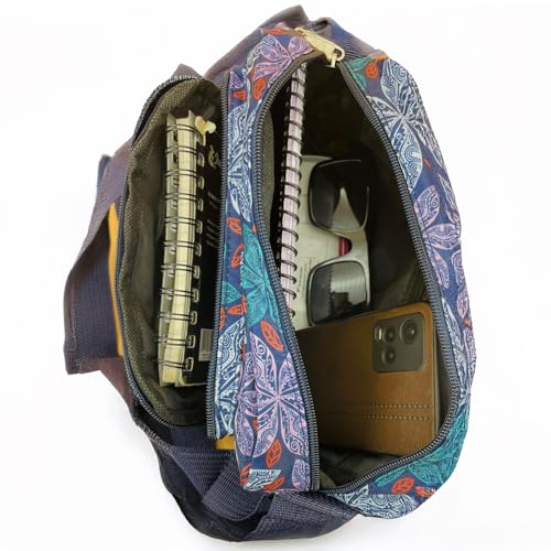 Image of MOMISY Women Mobile Messenger cellphone Bag Ladies Nylon Shoulder Cross Body Long Strap for College, Outing, Travelling, Work