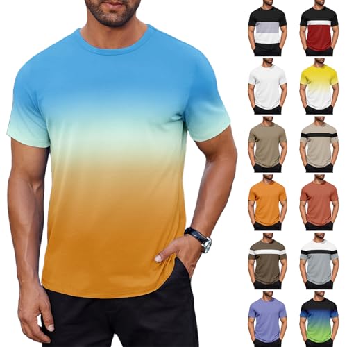 6/13 Pack Men's Short Sleeve T-Shirts Crew Neck Casual Summer T Shirts Basic Tee Shirt