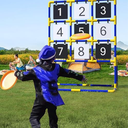 Set da gioco per lanciare e catturare, design staccabile e portatile con 8 dischi volanti e borsa portaoggetti, perfetto per interni, esterni, campeggio, spiaggia e attività sul prato