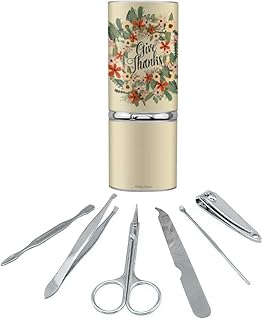 Give Thanks Thankfulness Thank You Stainless Steel Manicure Pedicure Grooming Beauty Care Travel Kit