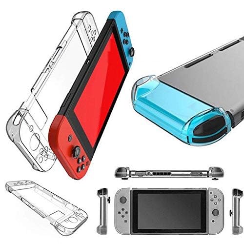 HOUSON Nintendo Switch Case Cover, Transparent Case Schutzhülle Stoßdämpfung und Anti-Scratch Passt Nintendo Switch Tasche für Nintendo Switch Konsole und Controller Hartschale
