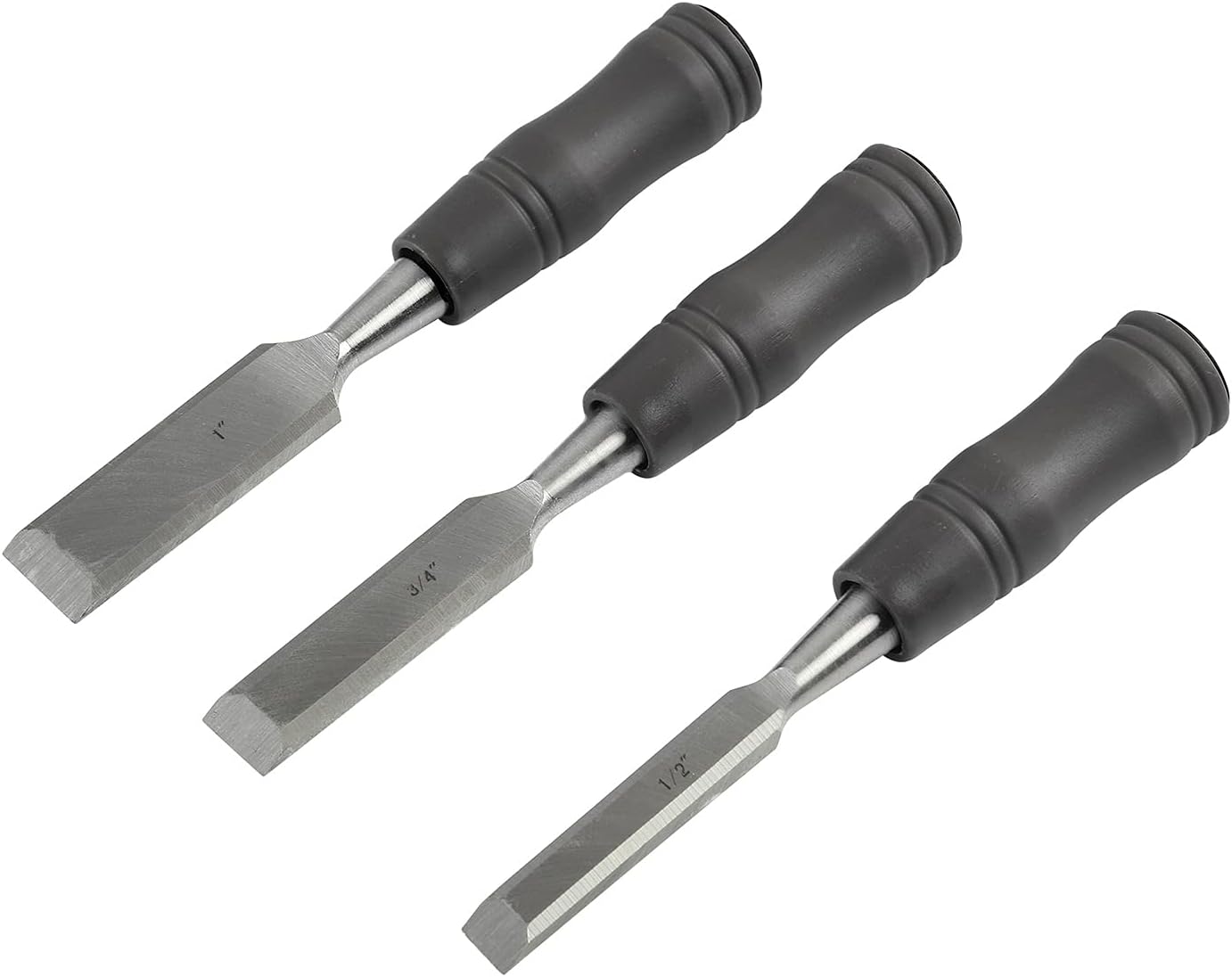 GreatNeck 3 Piece Chisel Set, 1/2", 3/4", and 1 Inch Chisels