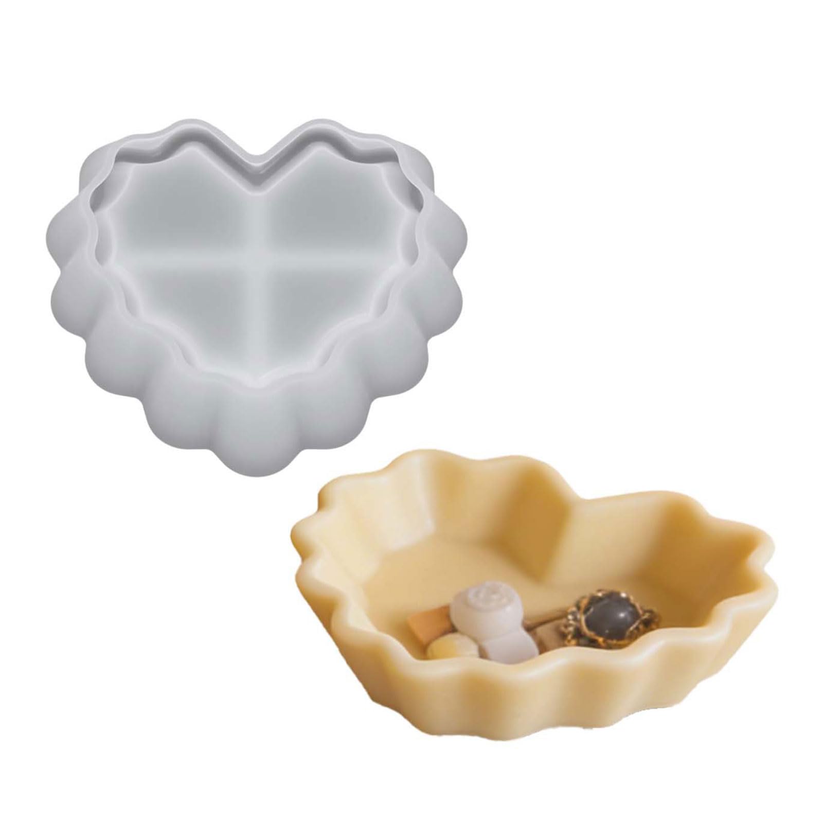 Tsophreniq Food Grade Silicone Heart for Home Resin Art Soap and Projects Heart Shaped