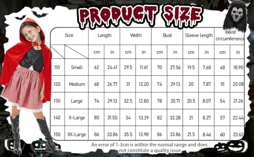 Disfraz Completo Caperucita Roja Niñas Talla Large-130 miniatura 7