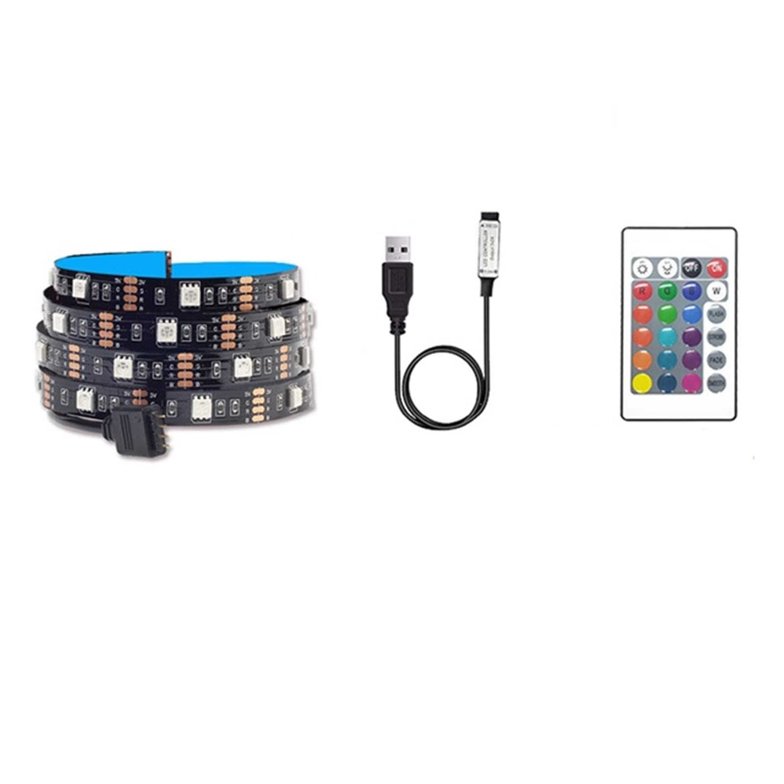 Tira de luces LED 5050 RGB con alimentación USB para una iluminación de fondo uniforme 8