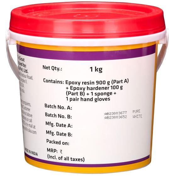 Image of SIKA - SikaCeram 888 Tile Grout EP - Coloured tile grout and tile adhesive - Water cleanable and chemical resistant - Stainless and colourfast - Pure white - 1kg