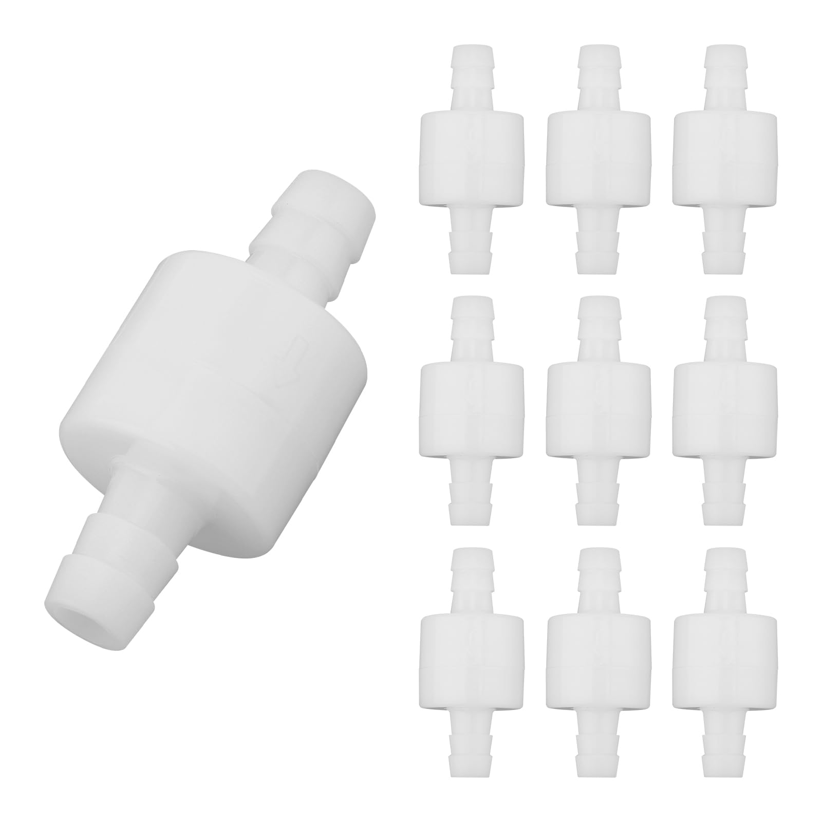 Photo 1 of 10 pcs 5/16 inch (8mm) One Way Inline Check Valve Hose Barb Plastic Check Valve Vacuum Aquarium Pump Air Non Return Valves