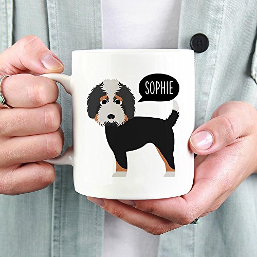 PERSONALIZED BERNEDOODLE DOG MUG, Dog Funny Mugs, Dog Funny