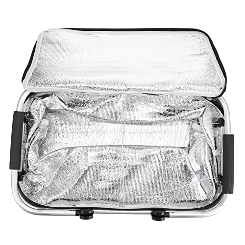Happyyami Nevera Portátil Cestas De Picnic Cesta De Picnic Alfombra De Pícnic Bolsa Exterior Refrigeradores Almuerzo Cesta Hielera Bolsa Más Balde Equipo Estructura De Aluminio