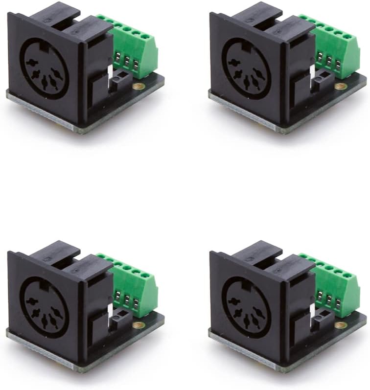 4PCS Din 5 Female Connector Breakout Board PCB Mounted Type Audio Video Jack Connectors