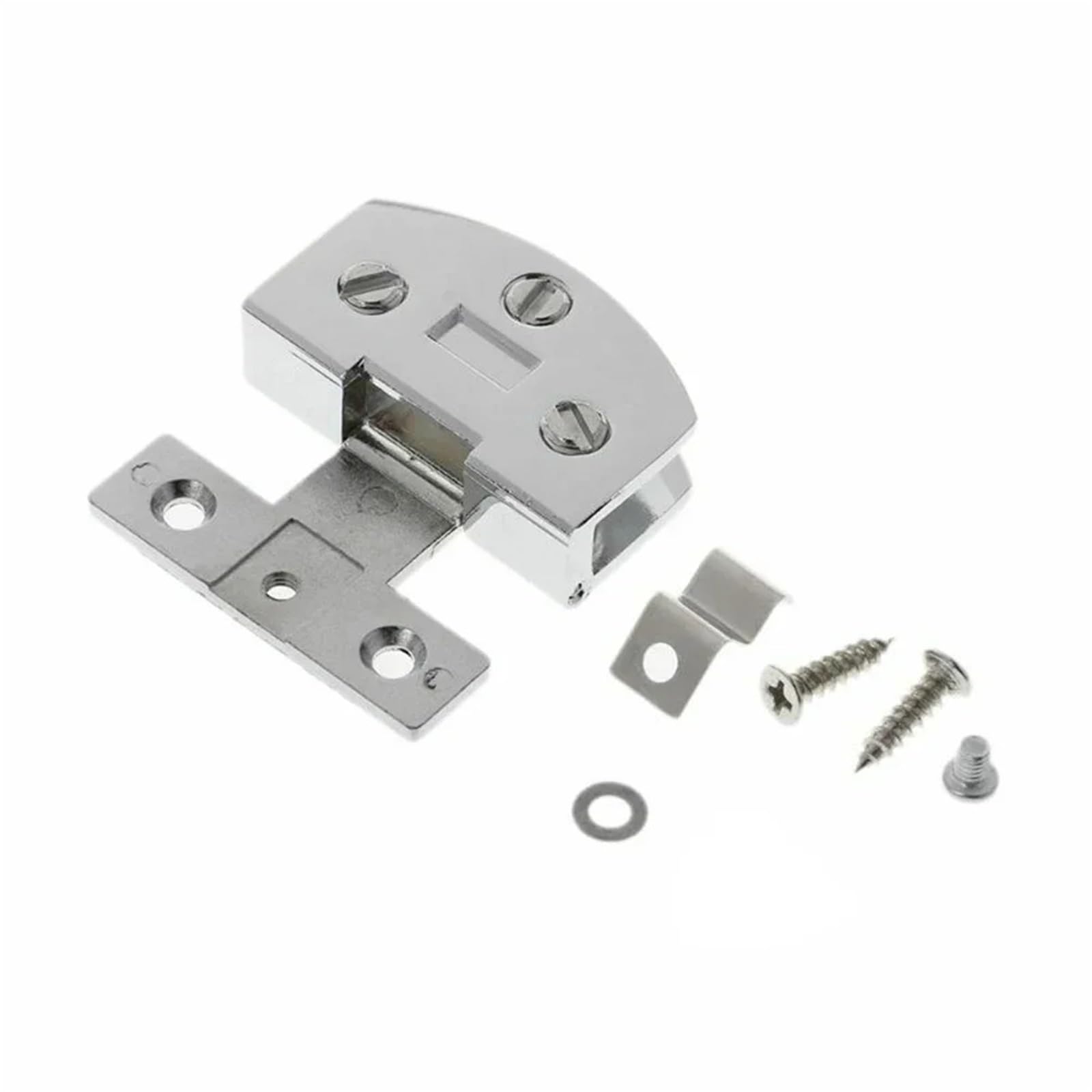 Alnaeson Silver Glass Door Hinge Glass Cabinet Door Hinge With Screws Cupboard Display Gate Clamp Hinges Furniture Hardware For 5-8Mm For Glass Cabinetss(Silver)