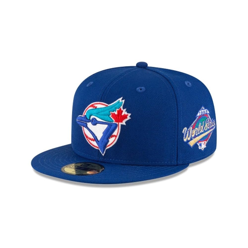 New Era MLB 59FIFTY Toronto Blue Jays 1993 World Series Blue Cooperstown Authentic Collection Fitted On Field Baseball Hat