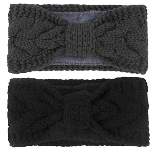 Muryobao 2 Pack Women Winter Warm Headband