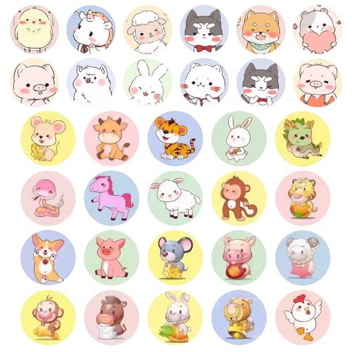 SNONESIY Kinderpflaster 240 Pcs Runde Klein Ohrringe Abkleben Sport Cartoon Muster Atmungsaktiv Wasser- und Staubdicht Hautfreundlich 22 x 22 mm 1 Stück