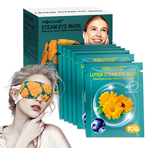 Zhenyemei 20Pcs Steam Eye Mask Lutein,Self Heated Eye Masks,Warm Eye Mask,Disposable Heating Eye Mask For Dry Eyes Fatigue Dark Circles Tired Eyes #TOP4