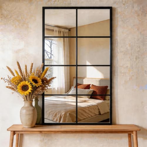 DUMOS 16x32 Black Grid Mirror