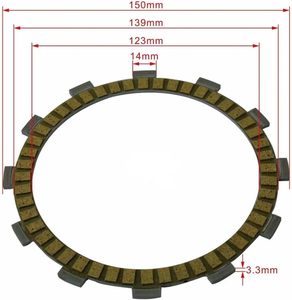 9 Pcs Motorcycle Friction Clutch Disc Plates for GSXR1000 2009-2016 GSXR1000Z 2013-2014