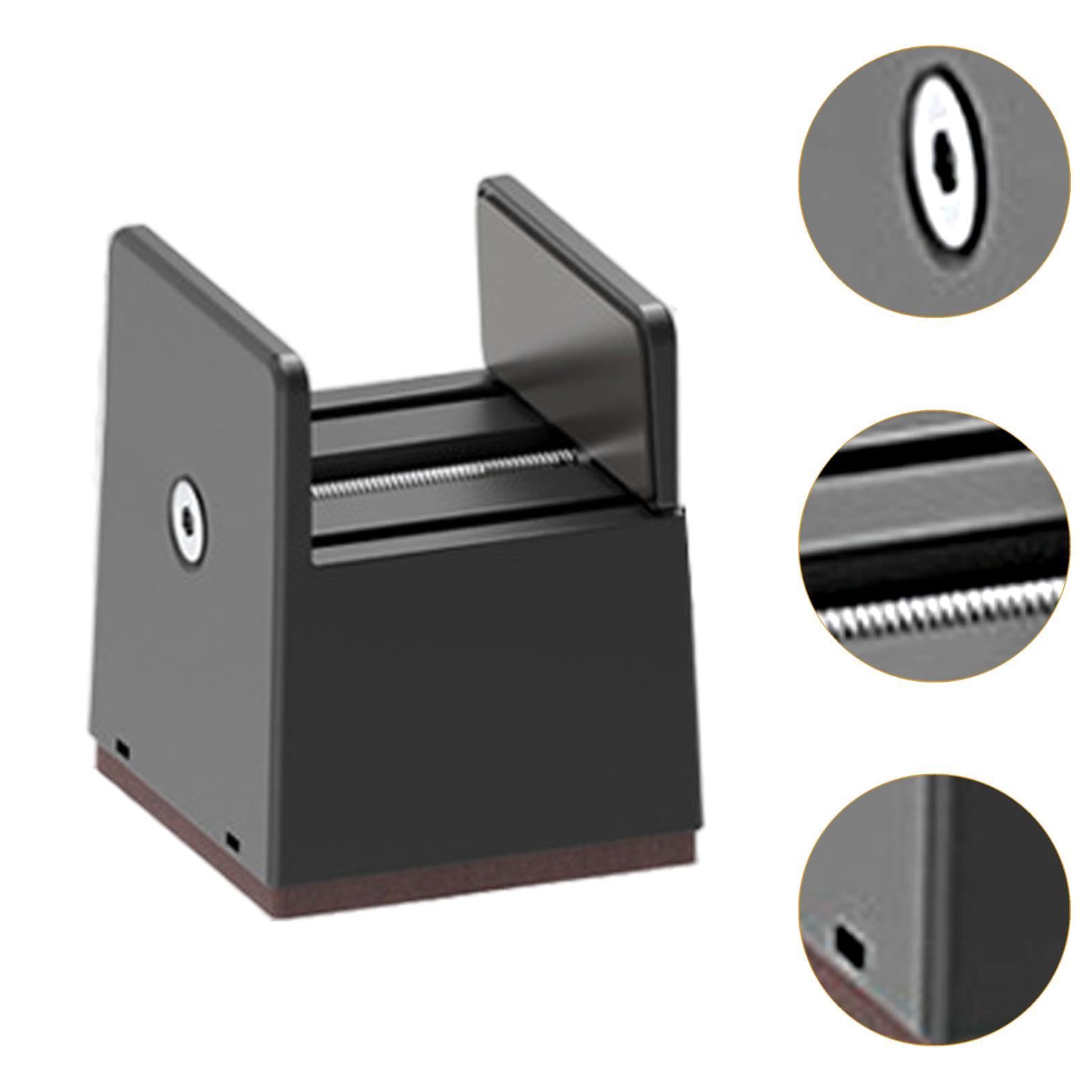 4 Elevadores de Cama, Bloques Antideslizantes para Muebles, Ideales para Sofás, Estantes Y, Negro, Altura 50 Mm