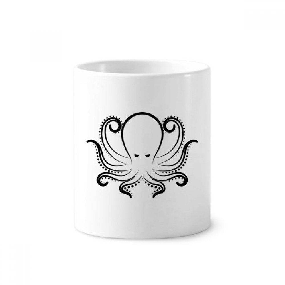 Mug céramique pieuvre noire et blanche pot de haute qualité hauteur 9.6cm - 3
