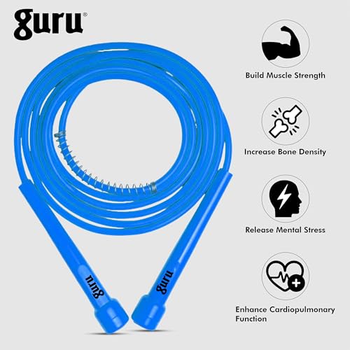 Image of GURU Skipping Rope, Adjustable Jumping Rope For Men & Women & For Kids Ideal For Gym /Exercise Rope For Workout
