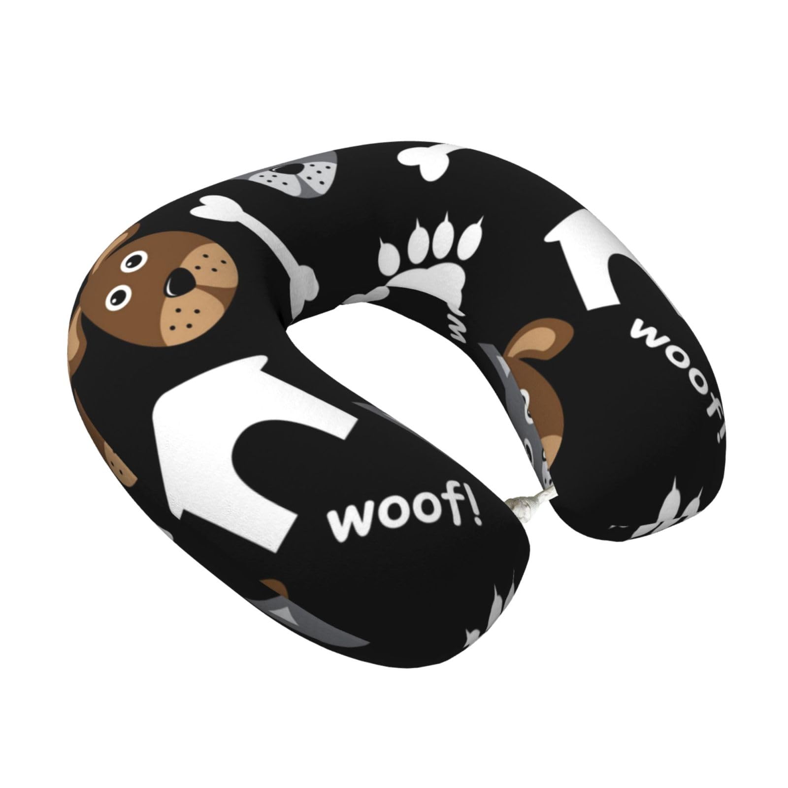 LKYMOH Dog Paws, Travel Neck Pillow U-Shaped Memory Neck Support Soft Comfortable With Washable Cover For Airplane Car Traveling and Office