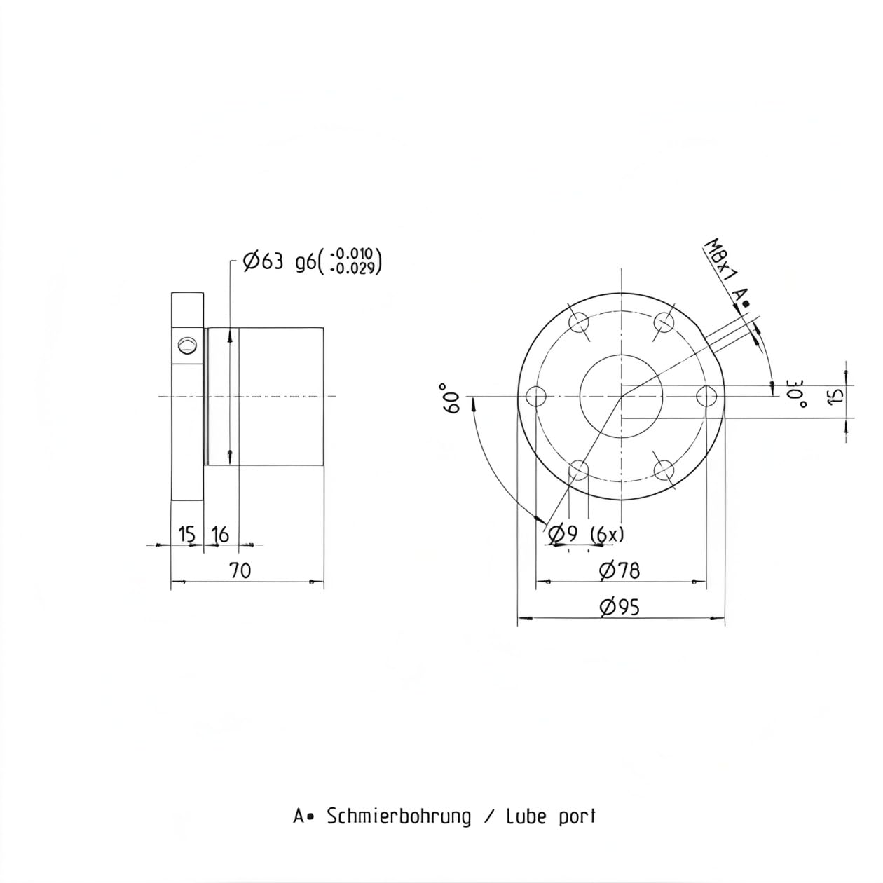 Rexroth R151244013 FEM-E-S Flanged Ball Screw Nut 40x10Rx6-4 | R151344013 Linear Motion Replacement Spare Part