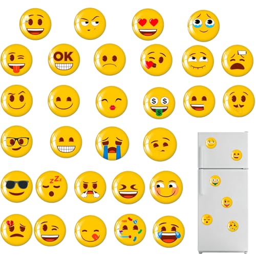Dryxog 30 Piezas Emoji Imanes Personalizados Nevera Linda