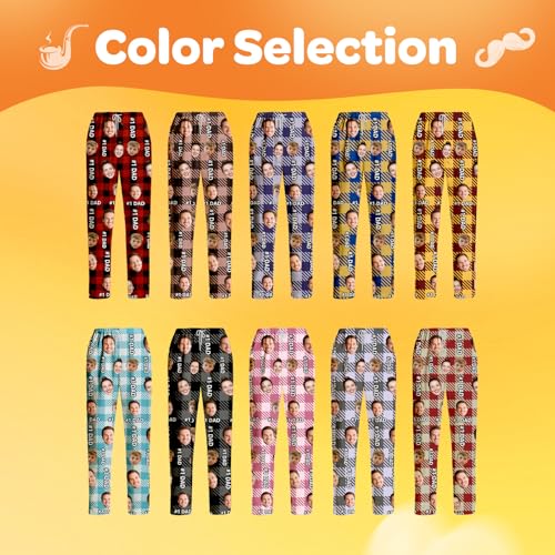 Bemaystar Custom Pajamas Pants with Photo-Personalized Pajamas Pants with 1-3 Faces, Funny Custom Gifts for Men Women2