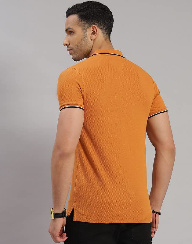 Image of ROCK.IT Men's Solid Slim Fit T-Shirt