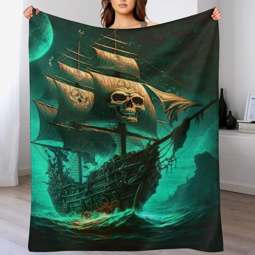 Plaid couverture pirate flannel doux jeté canapé 130x150cm - 2