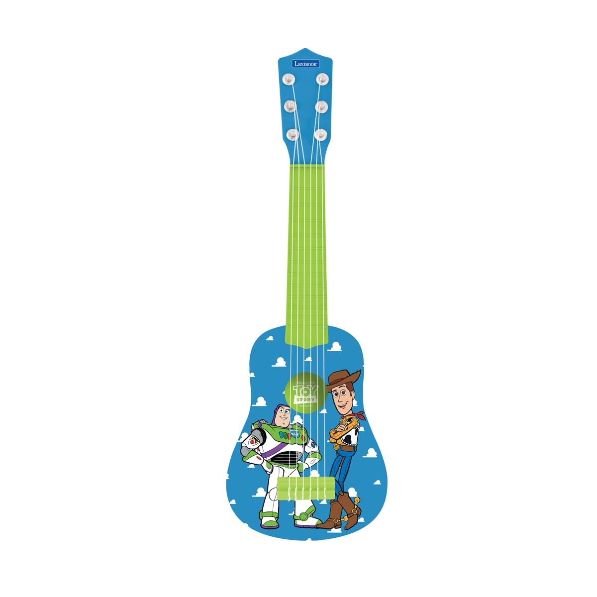 Lexibook, Toy Story Woody, Buzz My First Chitarra, 6 Corde in Nylon, 53 cm, Guida Inclusa, Blu/Giallo, K200TSLXB