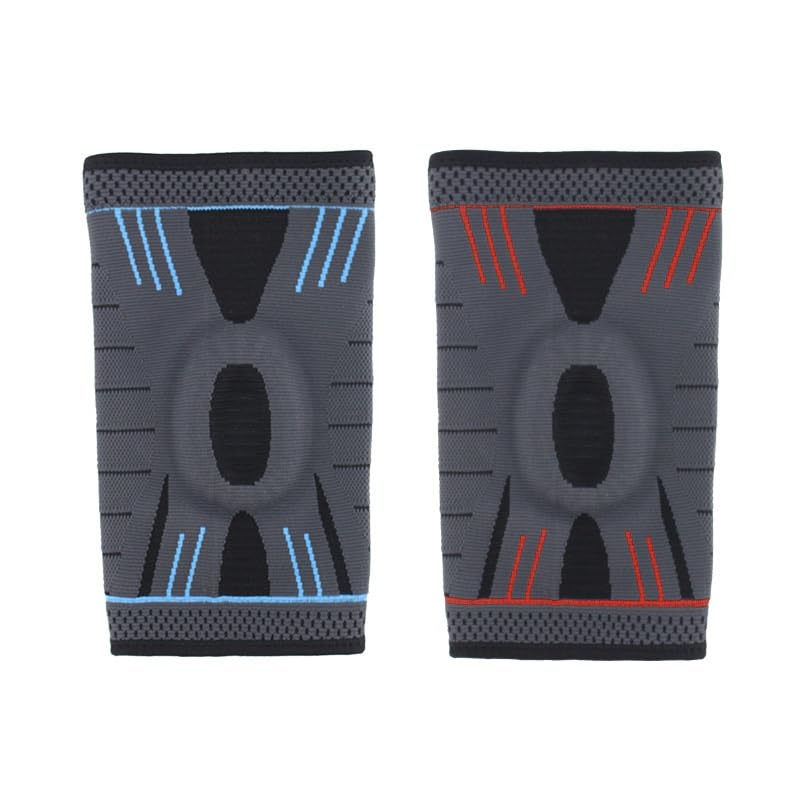 Exercise, protection Sports Outdoor Knee Pads Cycling Silicone Men and Women Running Fitness Knee Pads for Fitness, cycling, running, playing football(white-Dinosaur Doodle4,Small)