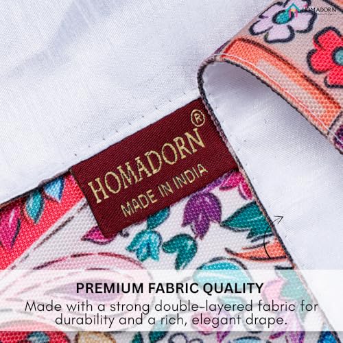 Image of HOMADORN Premium Digital Printed Table Runner - Double Layered Durable Fabric, Elegant Dining & Coffee Table Decoration, Fade-Resistant Prints, Easy Care (13x72 Inches ( 6 Seater), Heritage Paisley)