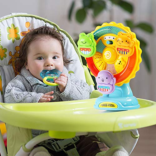 infunbebe Animal Ferris Wheel Spinning Wheel Toy with Music and Light for Toddlers Infants from 6 Months and up