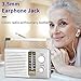 Yewrich AM FM Radio with Best Reception, Portable Battery Operated Transistor Radios, Headphone Jack, AC Powered, Suit for Senior and Home, White