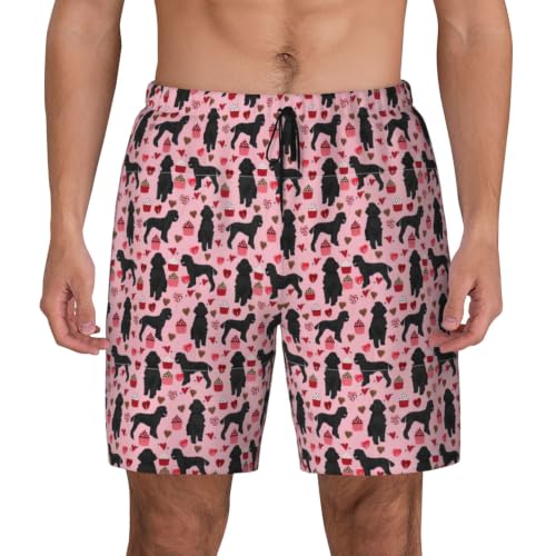 Short de bain caniches roses homme anti irritation respirant