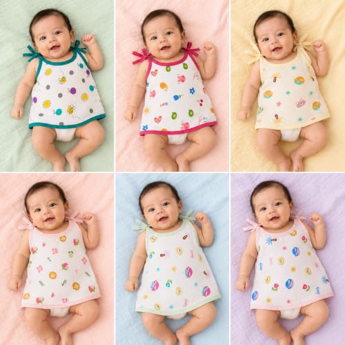 Image of V2M Cotton Jhabla New Born Baby Clothes