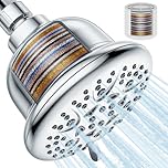 PALAS Filtered Shower Head, High Pressure Shower Head with 22 Stage Filter for Hard Water, 7 Modes Rain Showerhead for Hair & Skin, Easy Install, Remove Chlorine and Heavy Metals (Chrome)