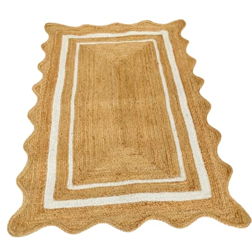 Tapis de zone en jute fait main INDACORIFY 122x152 cm, l'âme de l'artisanat vintage chez vous - 2