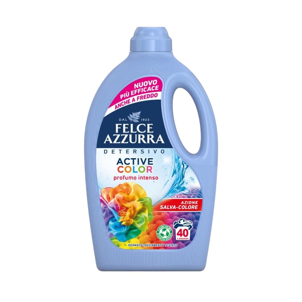 Felce Azzurra - Detersivo liquido per lavatrice, confezione di prova, 6 x 1595 ml, 40 lavaggi, 3 diverse fragranze + portachiavi Beni Culinari gratuito