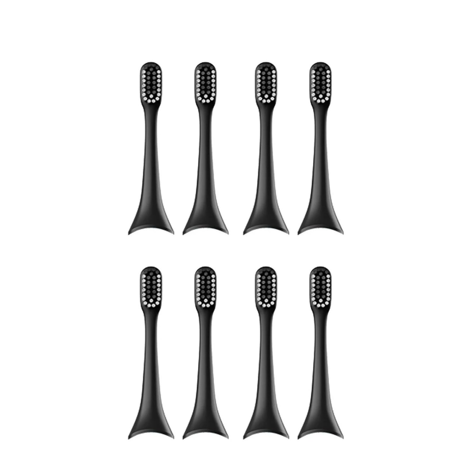 Cabezales adultos, compatible con Aurora | Cabezales de cepillo dental de plástico para adultos, tamaño de 10 cm, para recambio diario(BLACK 8pcs)