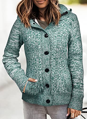Image of Sidefeel Women's Cardigan Sweaters Hooded Cardigans Fleece Lined Jackets Winter Sweater Coat