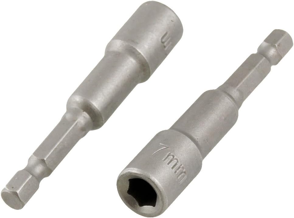 10 Pcs 1/4" Shank 7mm Hex Socket Spanner Wrench Nut Setter Driver Bits
