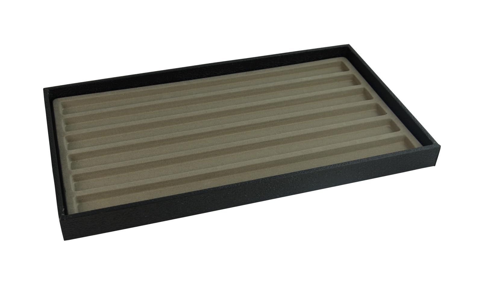 Box Displays Tray With 6 Compartment Insert Black Leatherette Orginiser Presentation Tray With Choice Of Grey Compartment Jewellery Insert (Tray With 6 Compartment Insert)